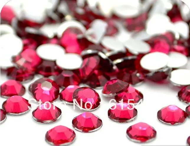 

6mm ROSE Color SS30 crystal Resin rhinestones flatback,Free Shipping 10,000pcs/bag