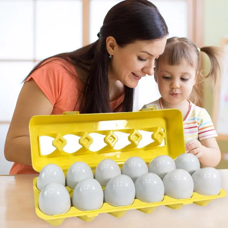 Смешной многоцветный Форма соответствующие Набор яиц для массажа дошкольного Монтессори игрушки для малышей