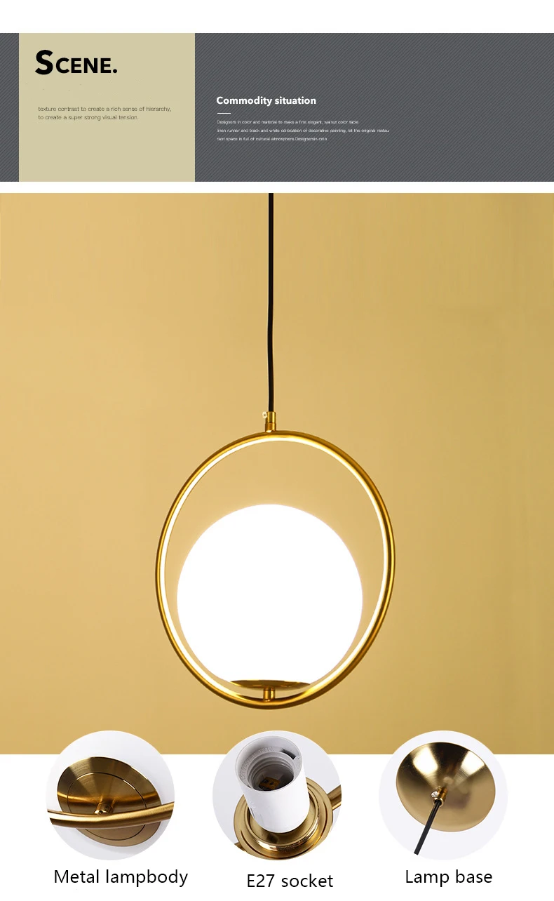 Modern Nordic Minimalist Bedroom Pendant lights lamp 9