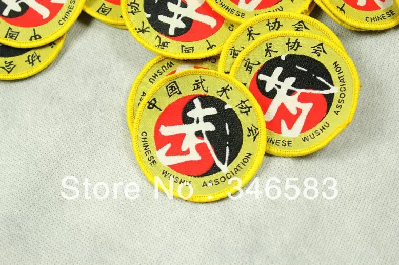 10PCS Chinese wushu Martial Art association Badge Patches Kung Fu Embroidery WU 
