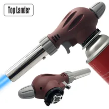 Camping Electronic Flame Gun Welding Gas Torch Outdoor Portable Butane Flame Gun Gas Adapter Blowtorch Kitchen BBQ Cook Ignition