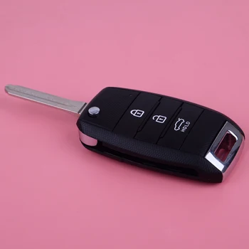 

CITALL Car 3 Buttons Remote Key Shell Case Fob Cover with Uncut Blank Blade Fit for Kia K3 Forte Sorento Cerato Rio Optima 2014