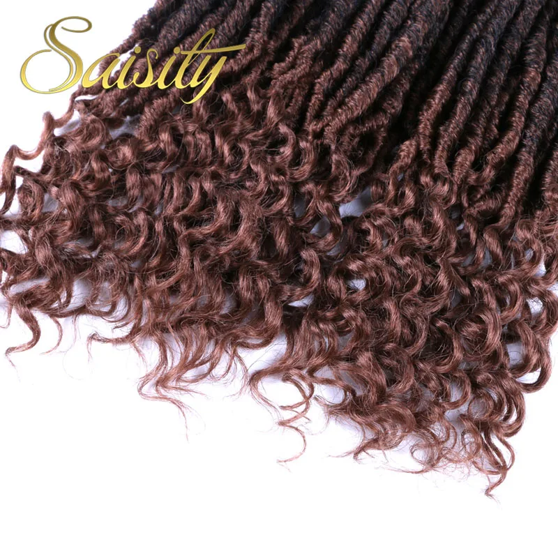 Saisity вязание крючком Faux locs Curly волосы синтетические для наращивания Джамбо дредс стиль волос плетеные косы Омбре