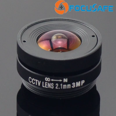 

Focusafe New 3 Megapixel 2.1mm Fixed Iris Lens CS Mount CCTV Lens Wide angle of view 133degree for 1/2.7" CCTV Camera
