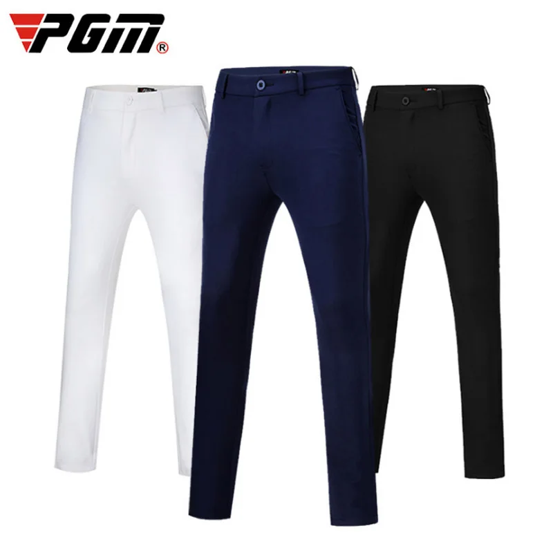 PGM, новинка, Мужские штаны для гольфа, весна-осень, облегающие брюки для гольфа, мужские удобные эластичные спортивные брюки для отдыха, темно-синие, белые брюки
