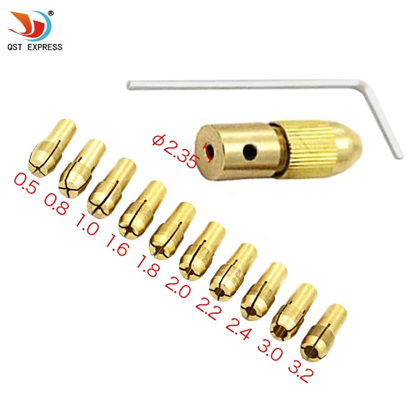 7pcs12pcs Mini Drill Brass Collet Chuck 
