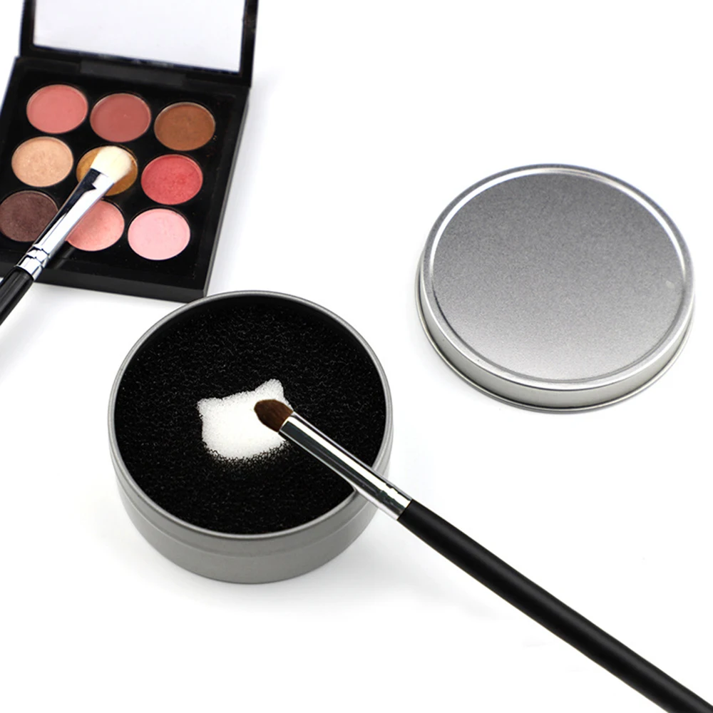 

Mini Makeup Brush Cleaner Sponge Remover Color From Brush Eyeshadow Sponge Tool Cleanser Quick Wash