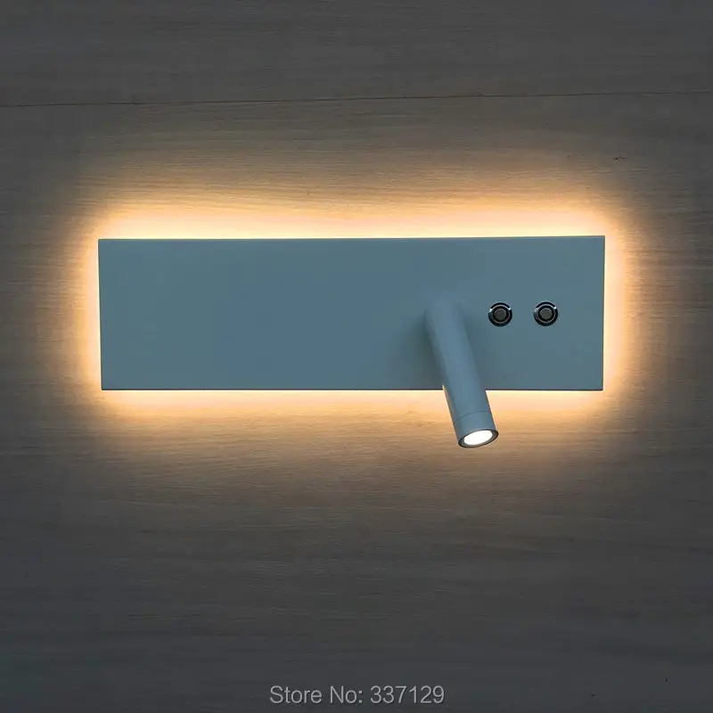 

Topoch Wall Lamp Bedroom with Touch ON/OFF/DIMMER Switches Integral 12W LED Backlight with 3W Reading Light Independent Working
