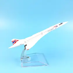 Air Британский Concorde модель самолета 16 см 1:400 diecast plane модель самолета сплав металла модель самолета игрушки для детей