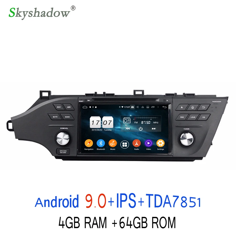 TDA7851 DSP Android 9,0 4 Гб+ 64 Гб Восьмиядерный для Toyota Avalon автомобильный dvd-плеер Wifi Bluetooth RDS радио gps ГЛОНАСС карта