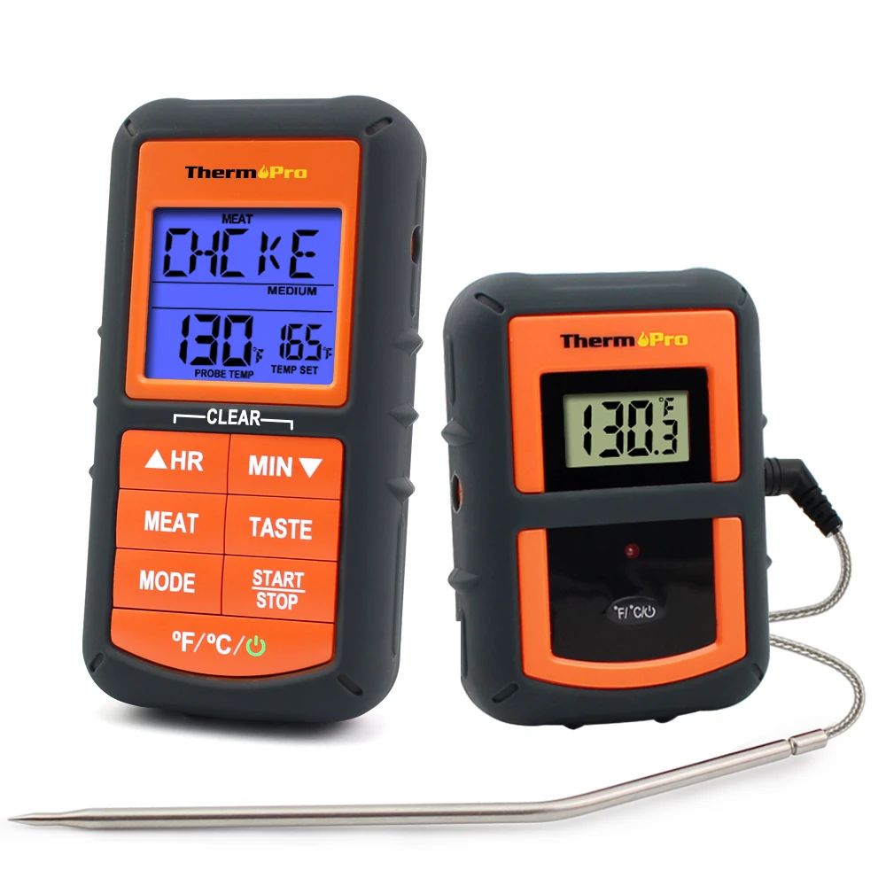 

ThermoPro TP-07S Wireless Remote Digital Kitchen Cooking Food Meat Thermometer with Probe for BBQ Smoker Grill Oven