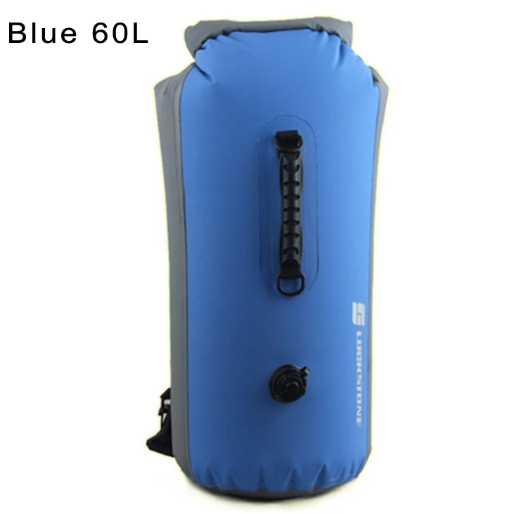 60L/35L/25L Профессиональные Водонепроницаемые речные треккинговые сумки Надувные Сноркелинг рафтинг дрейфующий заплечный гермомешок вещи мешок - Цвет: Blue 60L