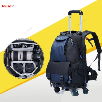 

Trolley Camera Bag Travel Shoulder Camera Backpack Large Capacity Portable SLR Trolley Case CD05 T07