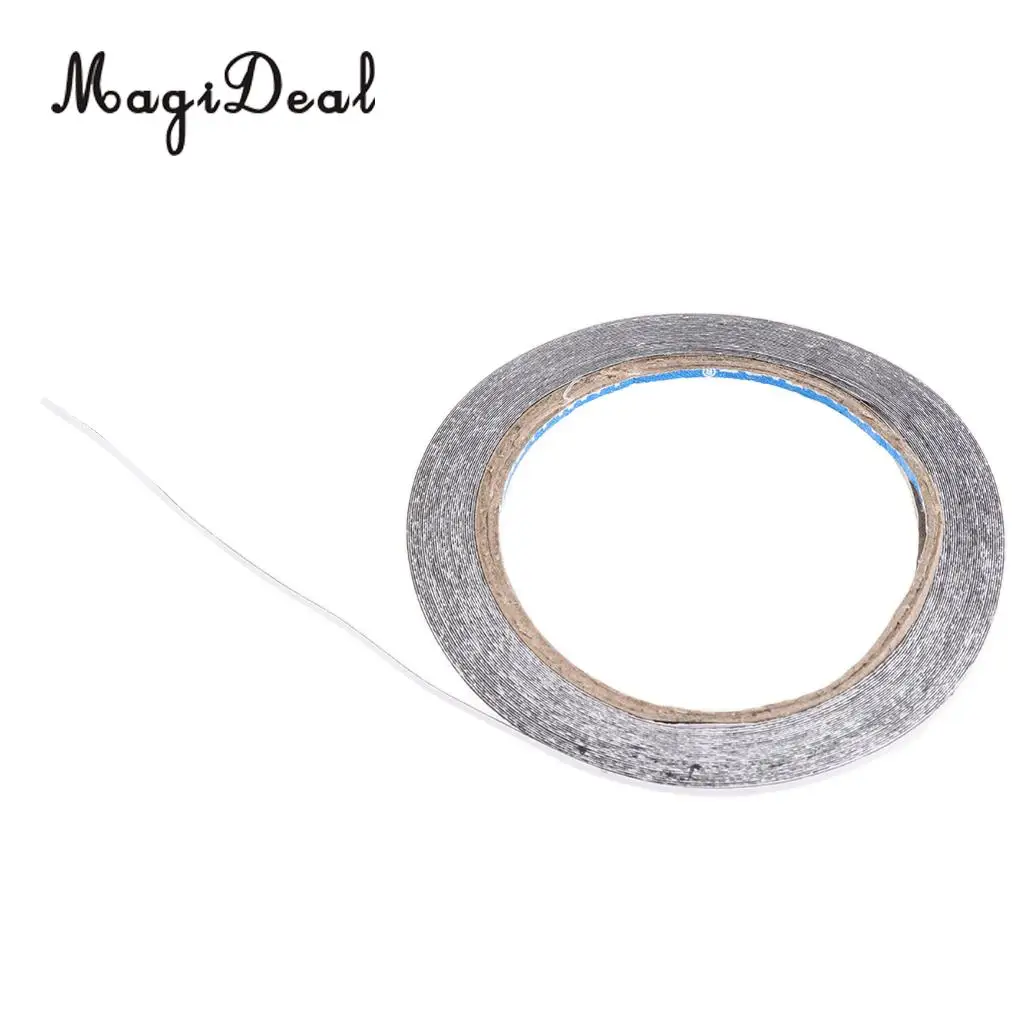 MagiDeal 1 Roll Adhesive Feather Tape Glue Archery Arrow Accessories DIY Black 10M