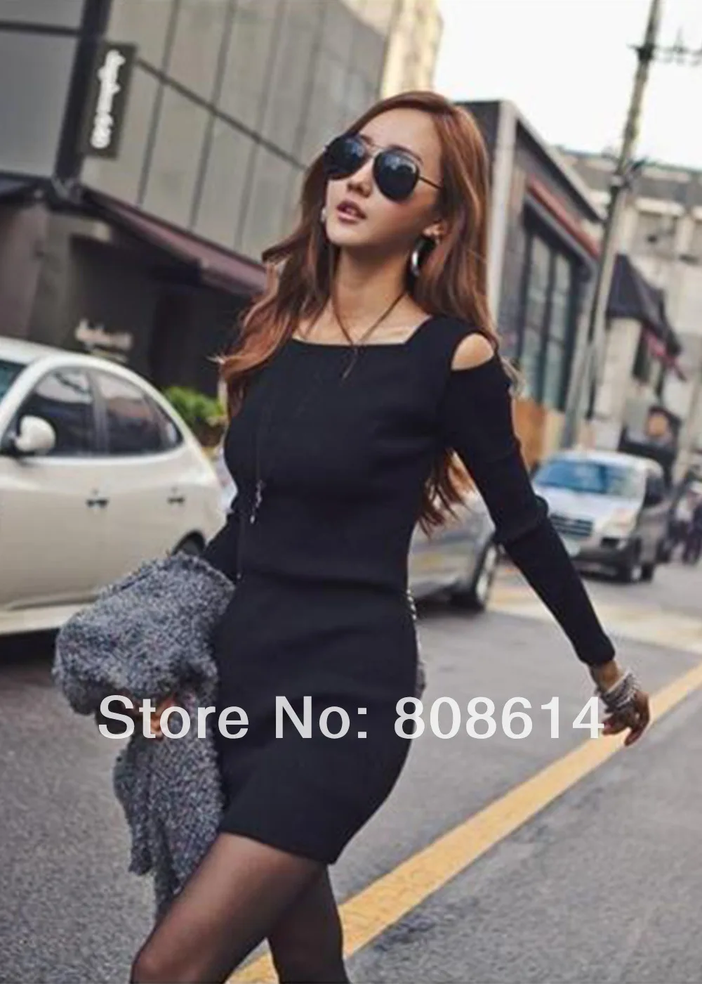 Long sleeve smart casual dresses Clearance