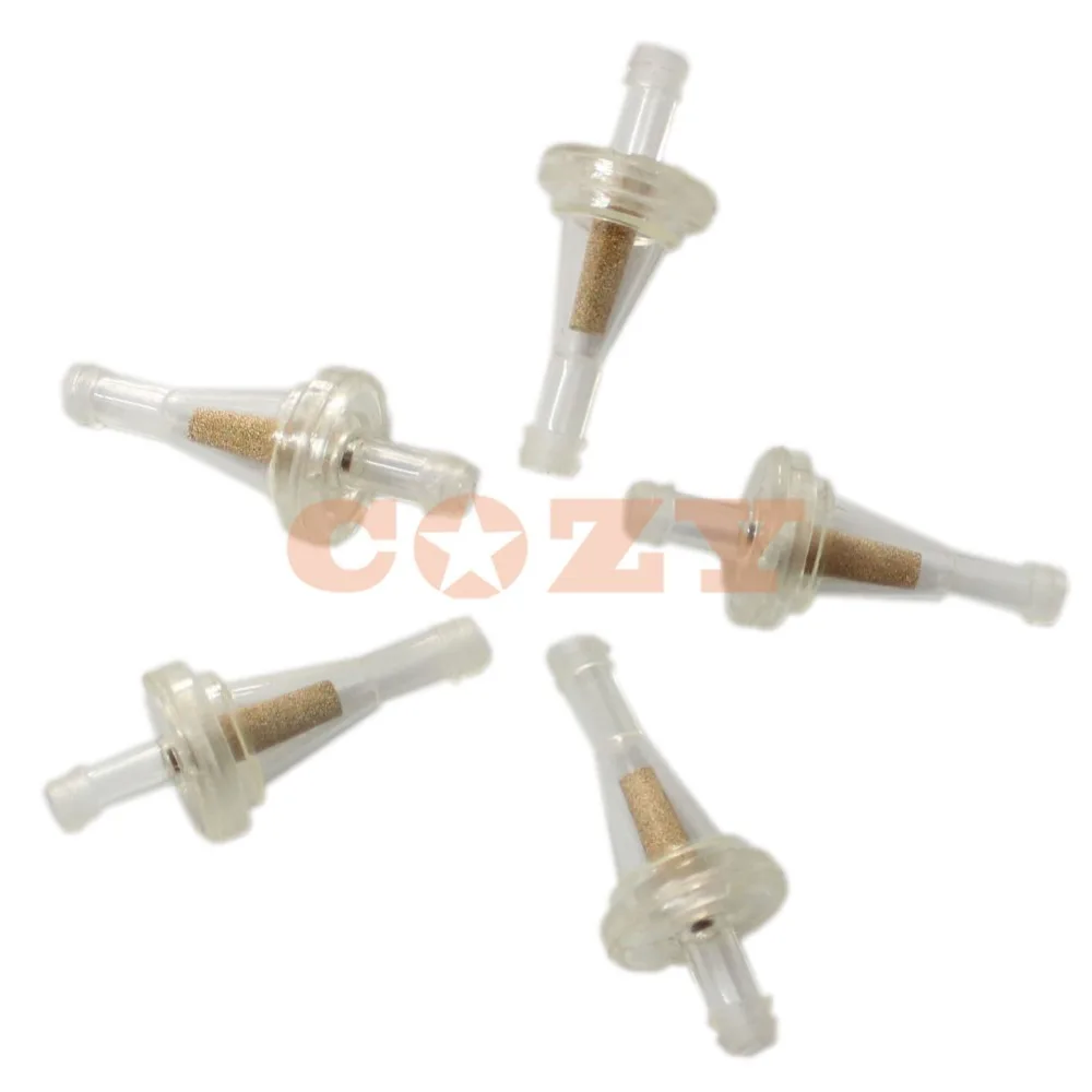 5 Pcs 1/4" Clear Inline Gas Fuel Filter for Golf Cart Kawasaki John Deere EZGO Replace Briggs & Stratton # S 694485-in Tool Parts from Tools on ...