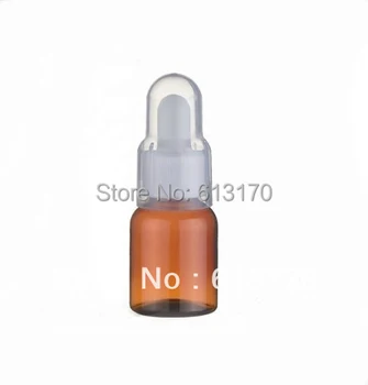 

35ml Empty PET amber essential oil dropper bottle dark brown small sample vials travel refill cosmetic container Free shipping