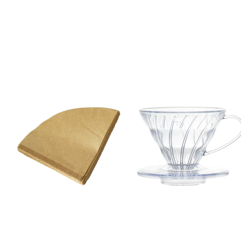 Pour Over Immersion Dripper+ 40Pcs Paper Filters for 1- 2 Cup Coffee Brewing
