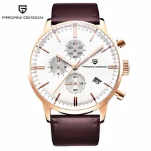 PAGANI дизайнерские часы мужские Топ люксовый бренд водонепроницаемые из натуральной кожи спортивные военные кварцевые часы мужские часы Relogio Masculi