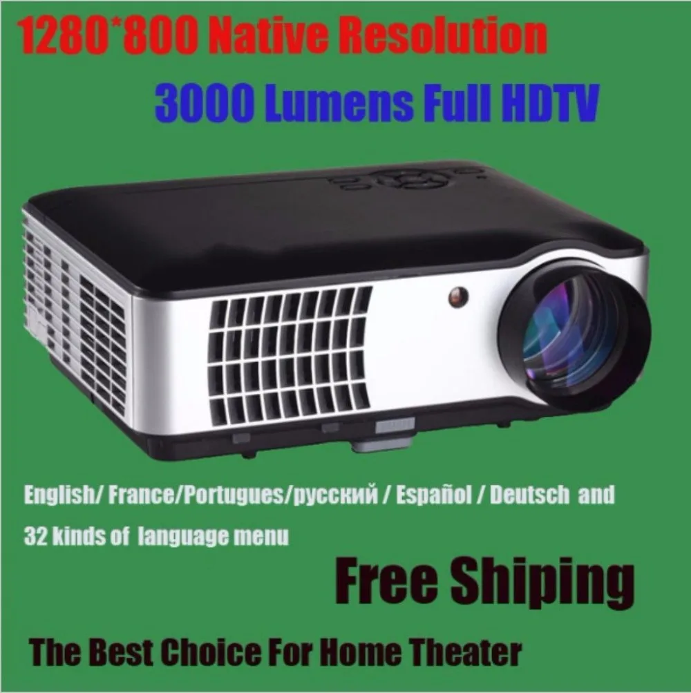 3000 lumens LED Projector Full HD 3d Home Theater LCD Video Proyector