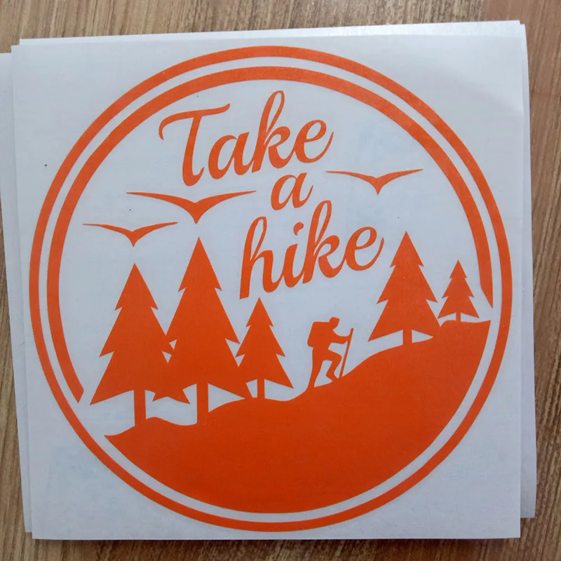 15*15 см Take A Hike Car Sticker s и наклейки для автомобиля Caravan Camper Van Laptop Camping Adventure Виниловая