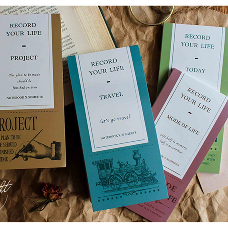 

Vintage travel daily plan Notepad memo pad paper message notepaper