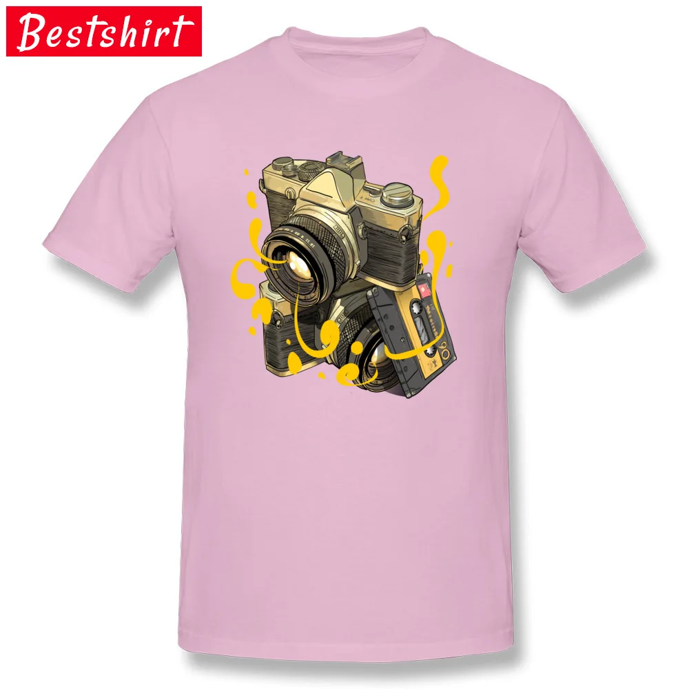 35mm T Shirt Brand New O-Neck Design Short Sleeve Pure Cotton Men's T-shirts Funny Tee-Shirts Wholesale 35mm pink