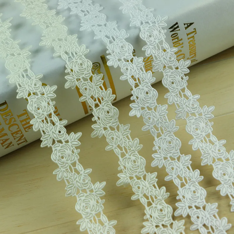 1'' inches (25mm) flower lace ribbons 10m/roll wholesale gift wedding ...