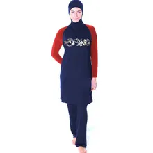 Мусульманский купальный костюм полное покрытие Исламский хиджаб купальники большого размера для мусульманских девушек женщин Полное покрытие плюс размер мусульманский костюм