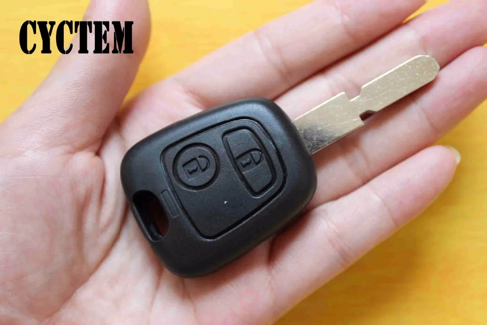 

CYCTEM 2 Buttons Blank Remote Key Shell Fit For Peugeot 406 Car Fob Case Cover