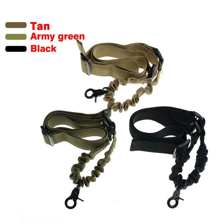 Tactical Hunting Single Point Adjustable Bungee Rifle Gun Sling System