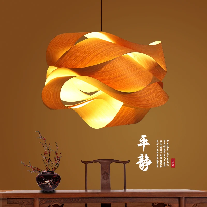 

Japanese pendant lamp restaurant lights tatami lamp wood lamp tea room lamp Southeast Asia bamboo Creative pendant lights zb40