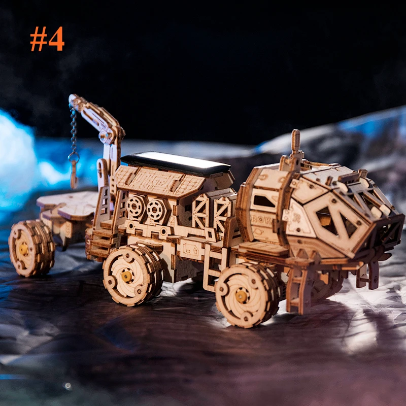 Robotime с возможностью креативного самостоятельного выбора между 3D Discovery Rover подвижные усиленный солнечной энергией модель здания Наборы игрушка в подарок для детей и взрослых LS504