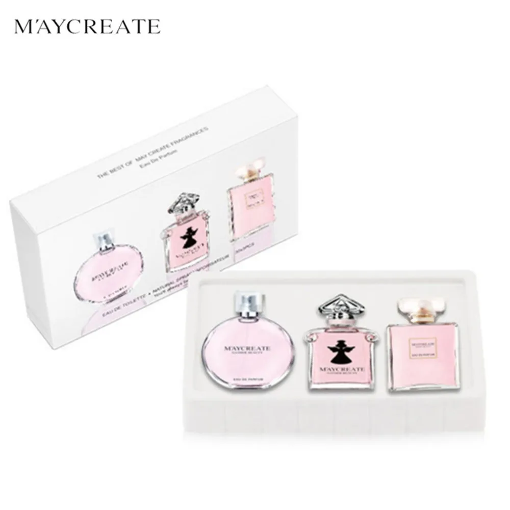 MayCreate 4 قطعة/المجموعة الأصلي عطر للنساء السيدات رائحة السائل الإناث زجاجة عطر الزجاج الأزياء زهرة العطر WP06