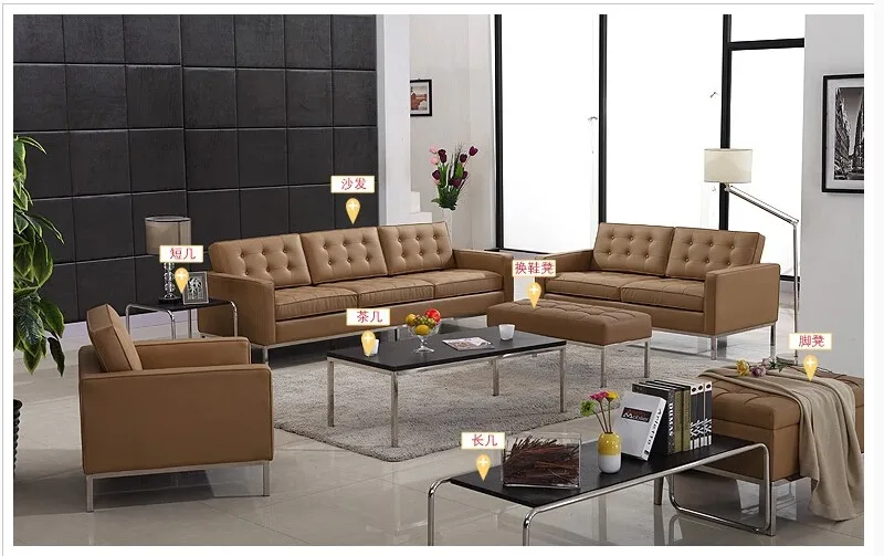 florence knoll sofa set real leather sofa set