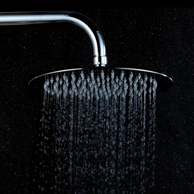 جولة و مربع الفولاذ المقاوم للصدأ دش الأمطار دش رئيس الكروم عالية ضغط حنفية الحمام dusche ducha رينشووير