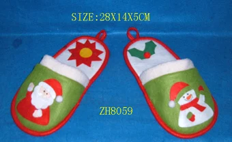 

enfeites de natal 12pcs (6pairs/lot) Lovely santa claus snowman Christmas slippers christmas gift decoration