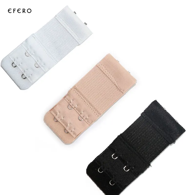 3PCS Bra Extenders Strap Buckle Extension 2 Rows 2 Hooks