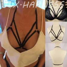 Дешевый черный бюстгальтер открытым груди Растениеводство Топ белье Готический восточном Эротическое белье Связывание 90-х фетиш одежда жгут бюстгальтер