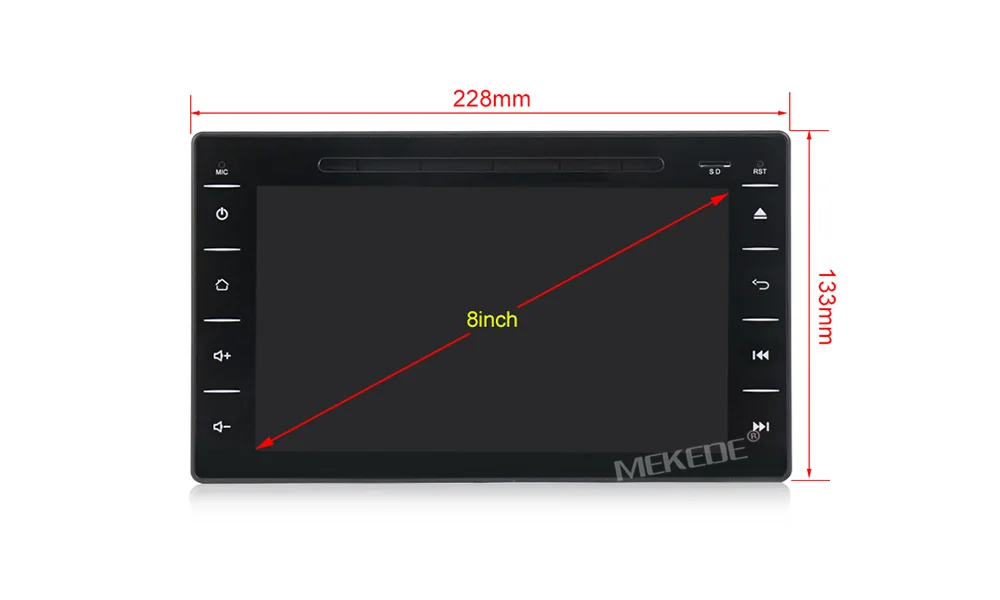 Best MEKEDE 2+32G Android 9.1 Car DVD multimedia Player audio radio  for Toyota Hilux 2016  Car Radio GPS Navigation BT WIFI RDS 1