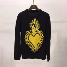 2018 New ECTIC Men Peach heart printing sweater new fashion man warm coat Casual comfortable M-XXL