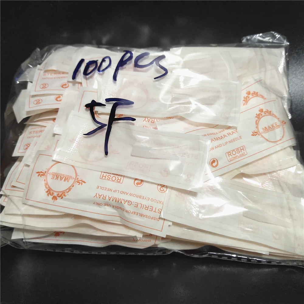 Bico para Maquiagem Centímetros Pequenas Dicas Tatuagem Sobrancelha Agulhas Tampas Permanente Lábio Gigante Sol Máquina 500 Pcs 1rl 0.35 9 Beleza e saúde