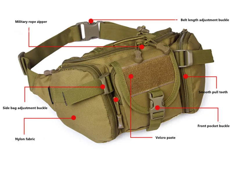 Новые набедренные рюкзаки для улицы, водонепроницаемая сумка, тактическая поясная сумка, система Molle, сумка на пояс, спортивная сумка, военная техника