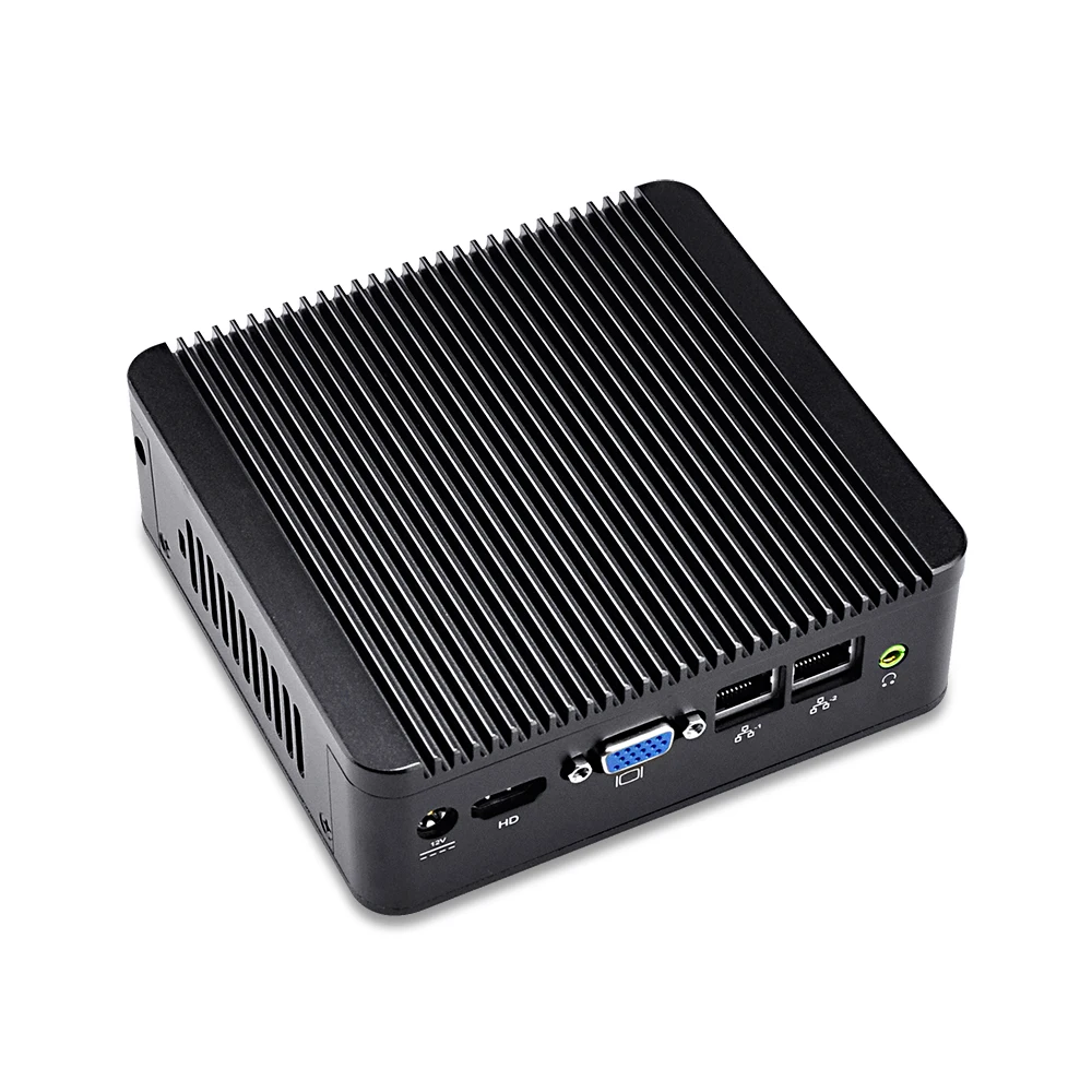 Qotom мини компьютер ПК 2 * ethernet Baytrail J1900 ubuntu linux с двойной Lan безвентиляторный