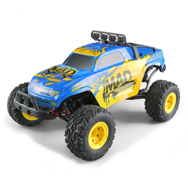 

WHYY-JJRC Q40 1: 12 2.4G 4WD Short-course Truck Rock Crawler Off Road RC Car Mad Man Remote Control Car US Plug Blue