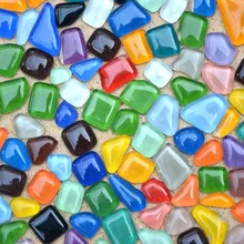 Разноцветная необычная мозаика 200 г 110 шт стеклянная мраморная мозаика DIY мозаика цветочный горшок ремесло садовое украшение блестящая Мозаика Бусины