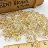 50/100pcs Gold transparent rose flower acrylic buttons for decoration handmade craft sewing accessories PT134 ► Photo 2/2