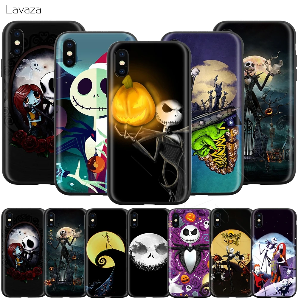 

Lavaza Nightmare Before Christmas Halloween Case for iPhone 11 Pro XS Max XR X 8 7 6 6S Plus 5 5s se