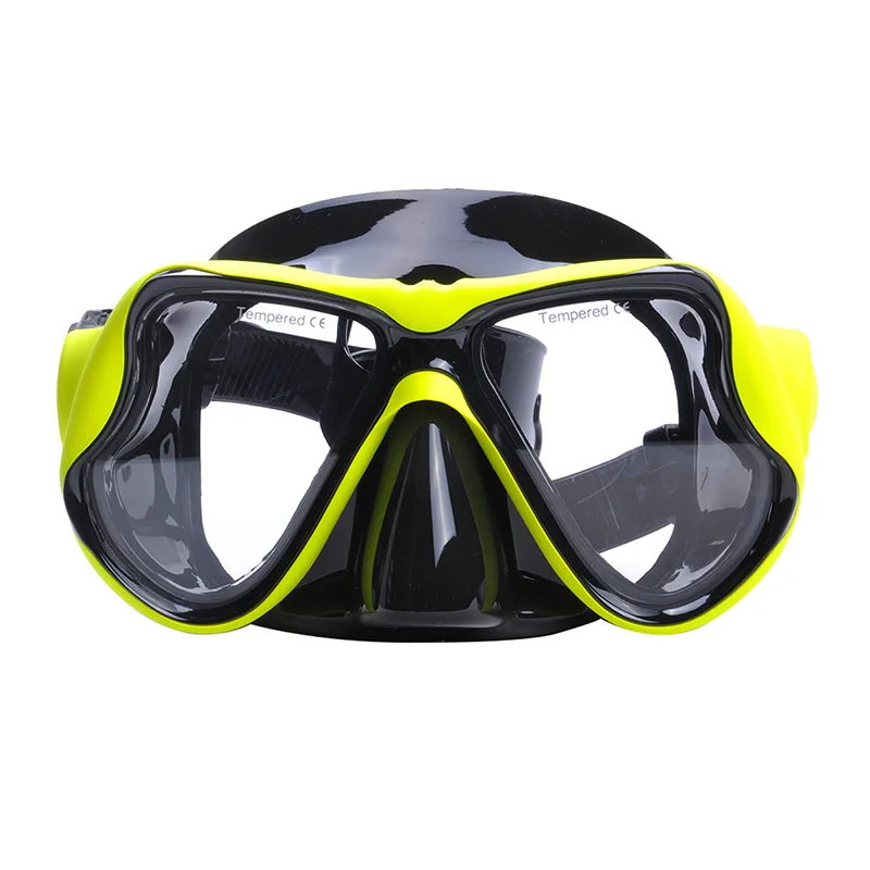 YONSUB Набор масок для подводного плавания с коробкой для подводного плавания подводная Подводная охота маска для плавания и дайвинга+ набор дыхательных трубок или только маска - Цвет: mask only-yellow