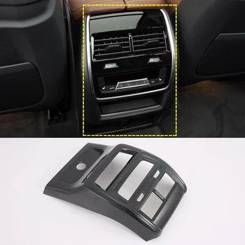 

Car Styling Interior Carbon Fiber Color Armrest Rear Air Outlet Diffuser Vent Trim 1pcs For BMW X5 G05 2019
